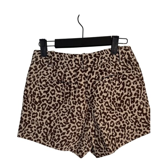 J. Crew Size 0 Leopard Print Shorts Cotton Blend - Picture 11 of 13